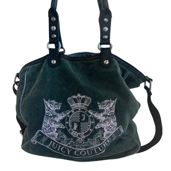 Juicy Couture Royal Scotty Tote – Green Velour (Project Bag) - Picture 1 of 11